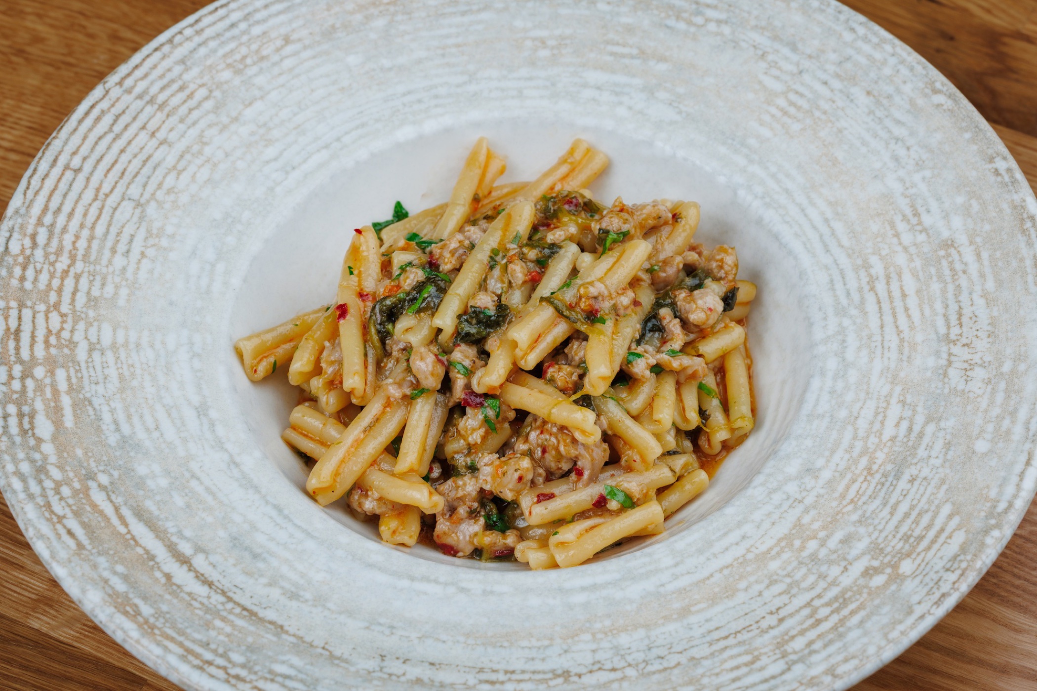 Casarecce con salsiccia, friarelli e 'nduja